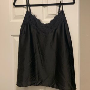 Black Lace Trim Cami, Size 14